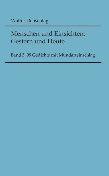 bokomslag Menschen und Einsichten