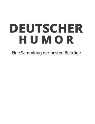 bokomslag Deutscher Humor
