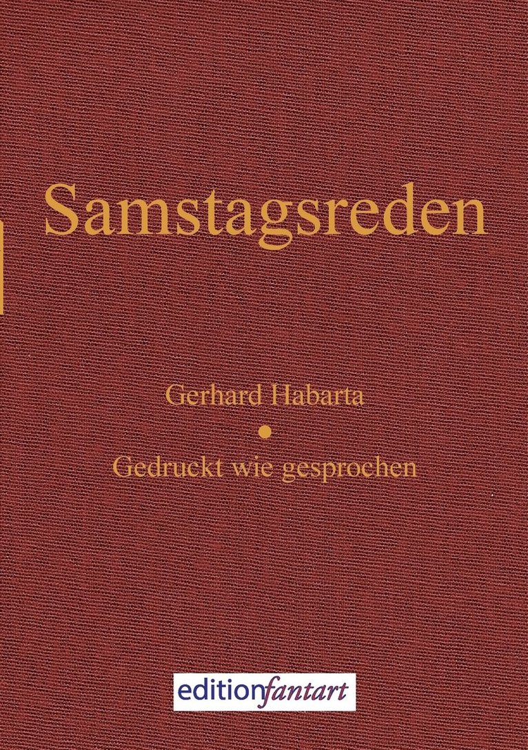 Samstagsreden 1