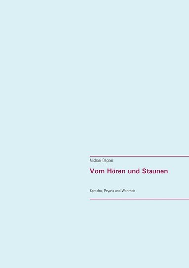 bokomslag Vom Hren und Staunen