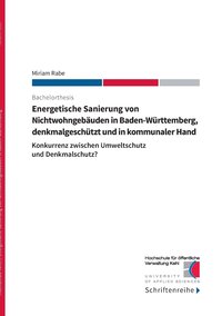 bokomslag Energetische Sanierung von Nichtwohngebuden in Baden-Wrttemberg, denkmalgeschtzt und in kommunaler Hand