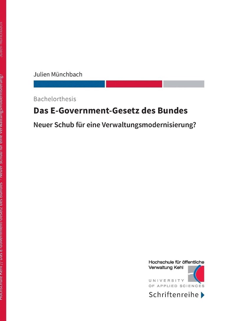 Das E-Government-Gesetz des Bundes 1