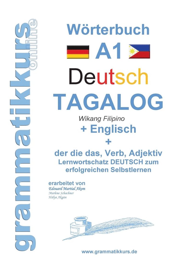 Wrterbuch Deutsch - Tagalog - Englisch A1 1