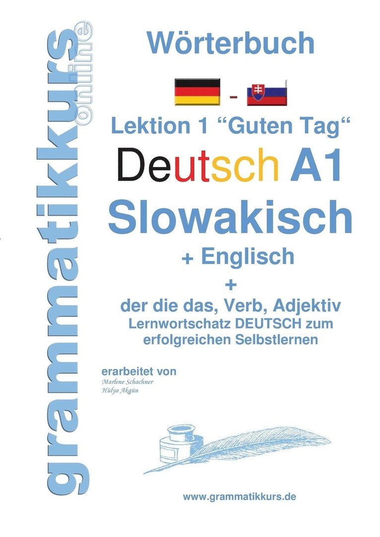 Marlene Schachner, Edouard Akom - Wörterbuch Deutsch - Slowakisch - Englisch Niveau A1, Häftad