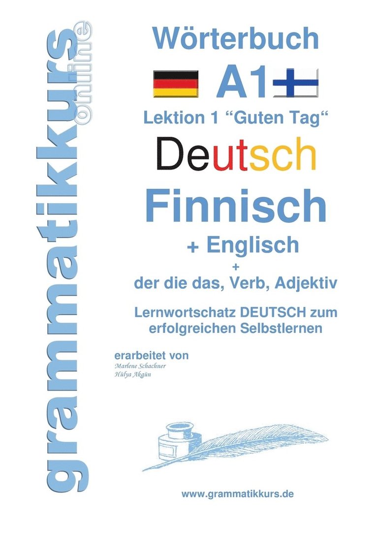 Wrterbuch Deutsch - Finnisch - Englisch Niveau A1 1