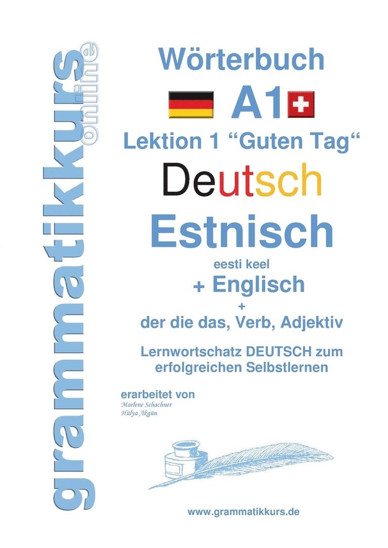 Wrterbuch Deutsch - Estnisch - Englisch Niveau A1 1