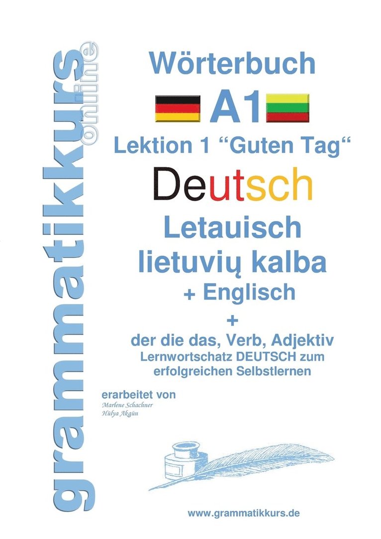 Wrterbuch Deutsch - Litauisch - Englisch Niveau A1 1