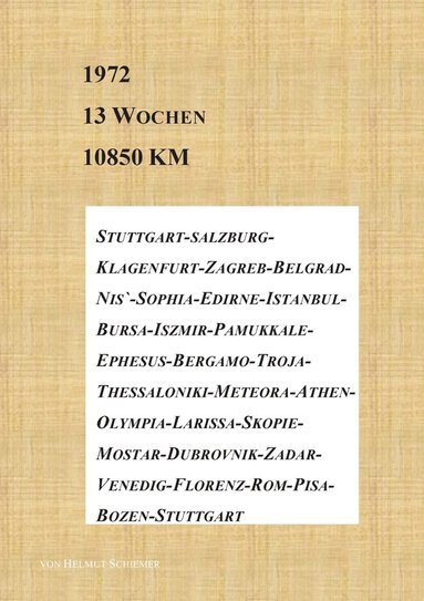 bokomslag 1972 - 13 Wochen - 10850 km