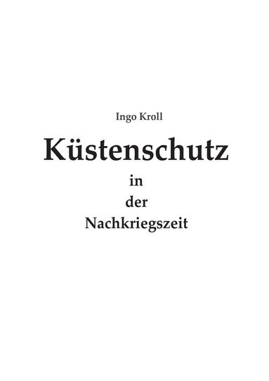 bokomslag Kstenschutz in der Nachkriegszeit