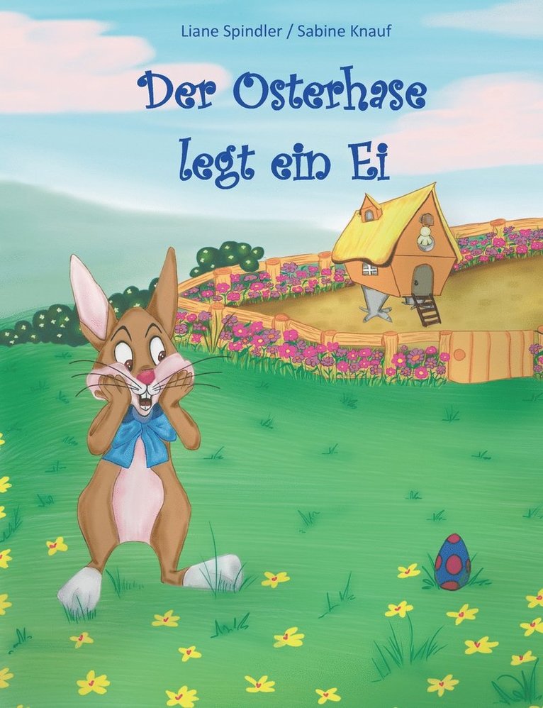 Osterhase legt ein Ei