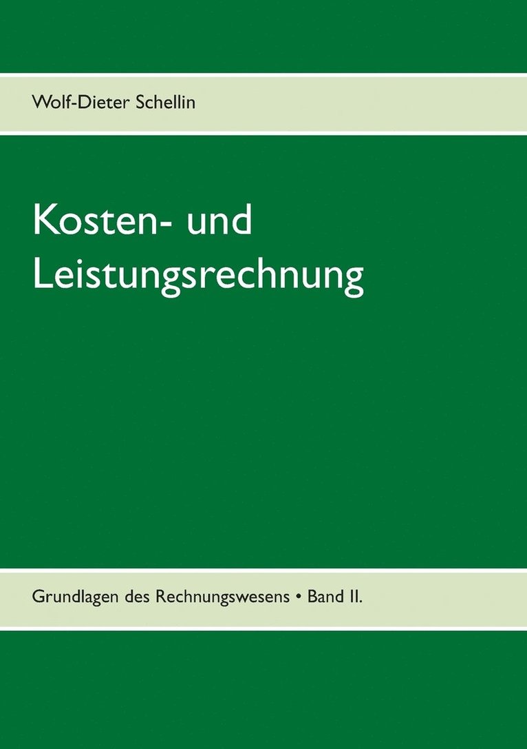 Kosten- und Leistungsrechnung 1