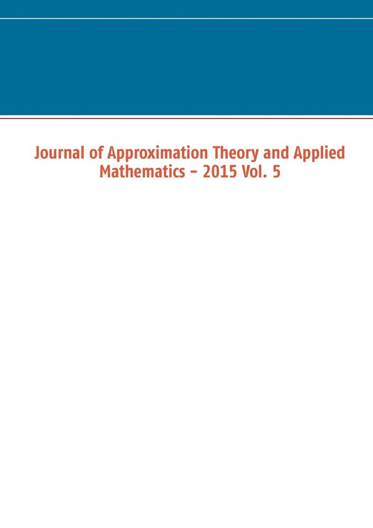 Journal of Approximation Theory and Applied Mathematics - 2015 Vol. 5 1