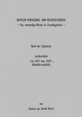 bokomslag Deutsche Verfassungs- und Rechtsgeschichte