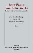 Jean Paul, Helmut Pfotenhauer, Petra Zaus, Birgit Sick - Jean Pauls Sämtliche Werke. Historisch-kritische Ausgabe, Inbunden