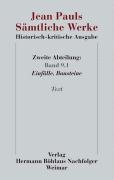 Jean Pauls Smtliche Werke. Historisch-kritische Ausgabe 1