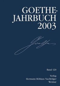 bokomslag Goethe-Jahrbuch 2003