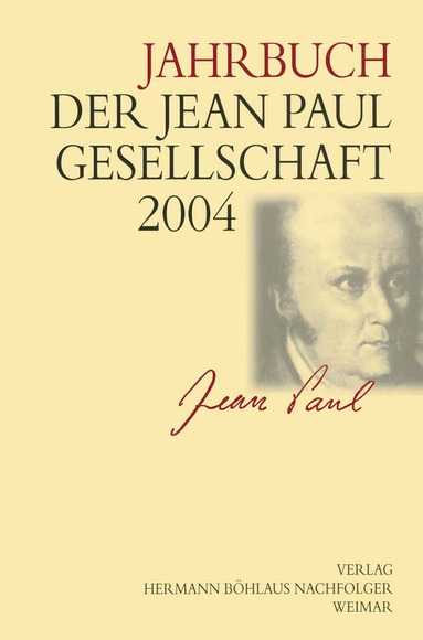 bokomslag Jahrbuch der Jean Paul Gesellschaft 2004