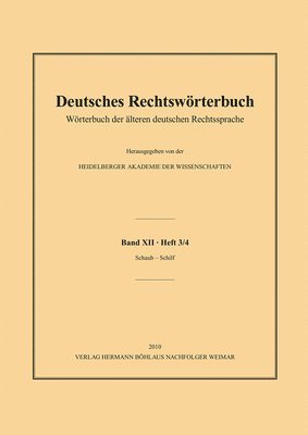 bokomslag Deutsches Rechtswörterbuch