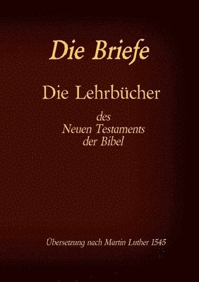 bokomslag Die Briefe - Die Lehrbcher des Neues Testaments der Bibel