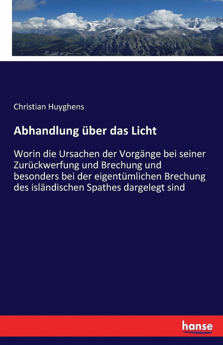 Abhandlung über das Licht