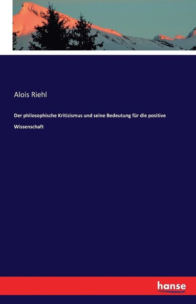 bokomslag philosophische Kritizismus und seine Bedeutung für die positive Wissenschaft