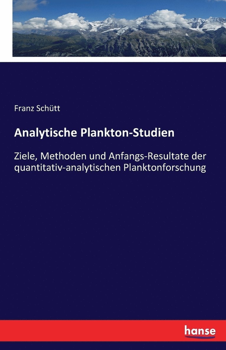 Analytische Plankton-Studien 1