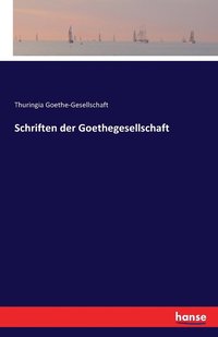 bokomslag Schriften der Goethegesellschaft