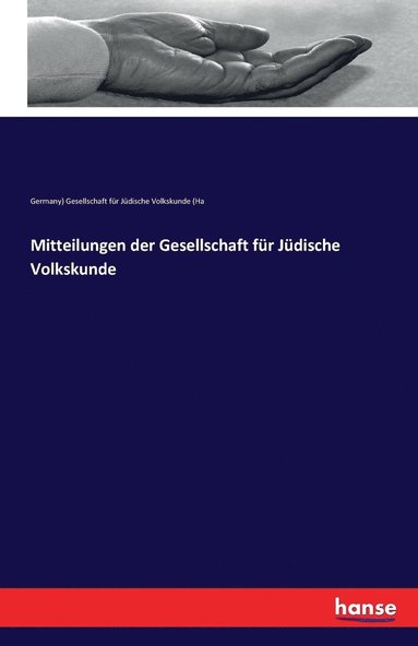 bokomslag Mitteilungen der Gesellschaft fur Judische Volkskunde