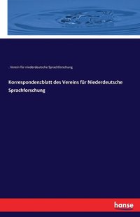 bokomslag Korrespondenzblatt des Vereins fur Niederdeutsche Sprachforschung