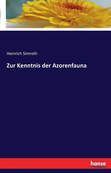 bokomslag Zur Kenntnis der Azorenfauna