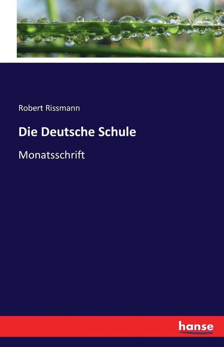 Robert Rissmann - Deutsche Schule, Häftad