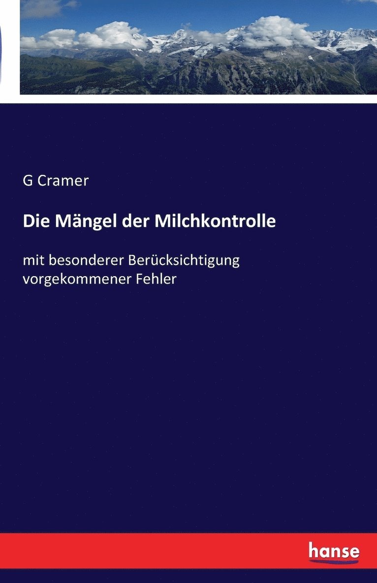 Die Mngel der Milchkontrolle 1