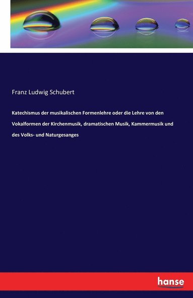 bokomslag Katechismus der musikalischen Formenlehre oder die Lehre von den Vokalformen der Kirchenmusik, dramatischen Musik, Kammermusik und des Volks- und Naturgesanges