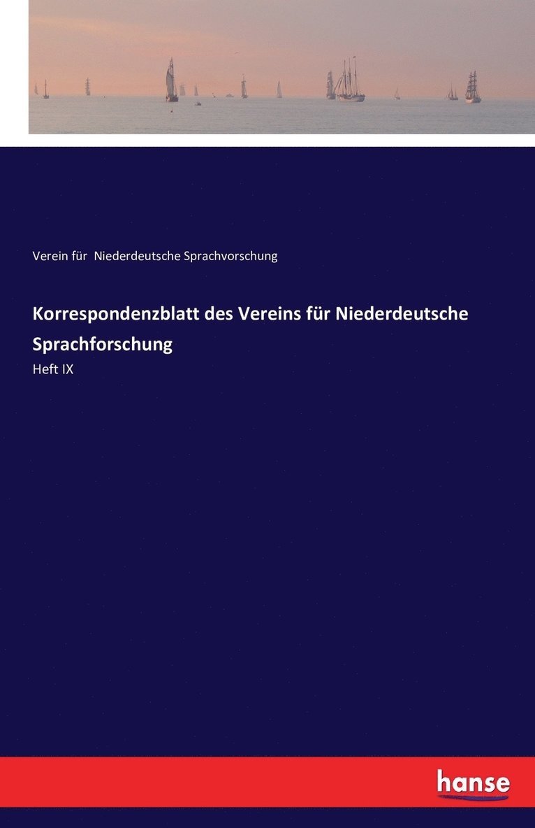 Korrespondenzblatt des Vereins fur Niederdeutsche Sprachforschung 1