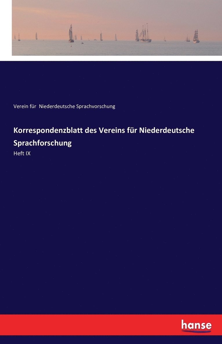 Korrespondenzblatt des Vereins fr Niederdeutsche Sprachforschung 1