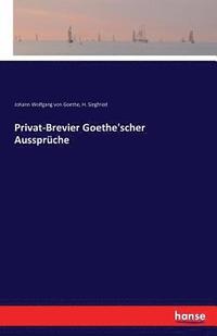 bokomslag Privat-Brevier Goethe'scher Aussprche