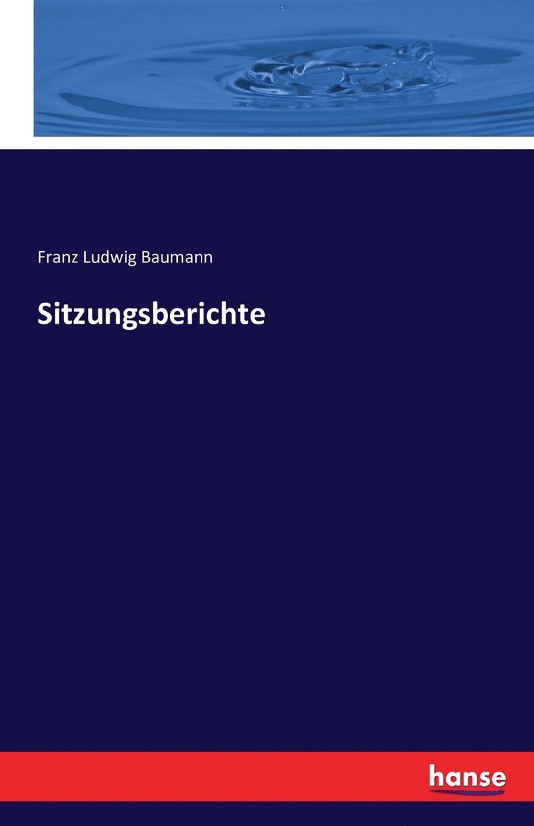 Sitzungsberichte 1