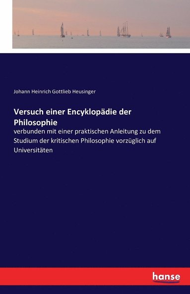 bokomslag Versuch einer Encyklopdie der Philosophie