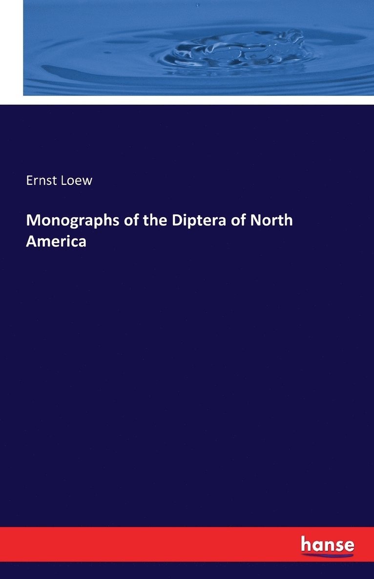 Monographs of the Diptera of North America 1