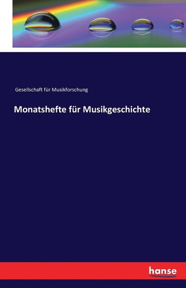 bokomslag Monatshefte fur Musikgeschichte