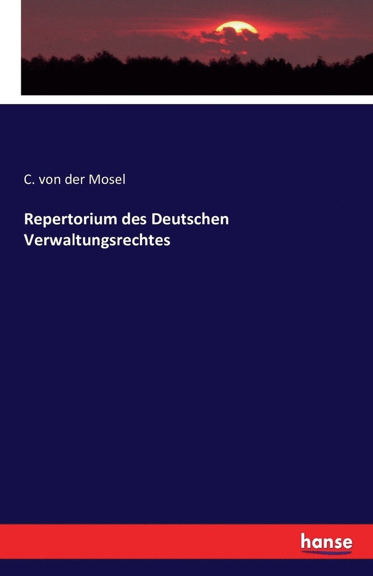 Repertorium des Deutschen Verwaltungsrechtes 1