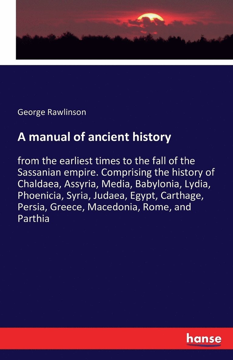 A manual of ancient history 1