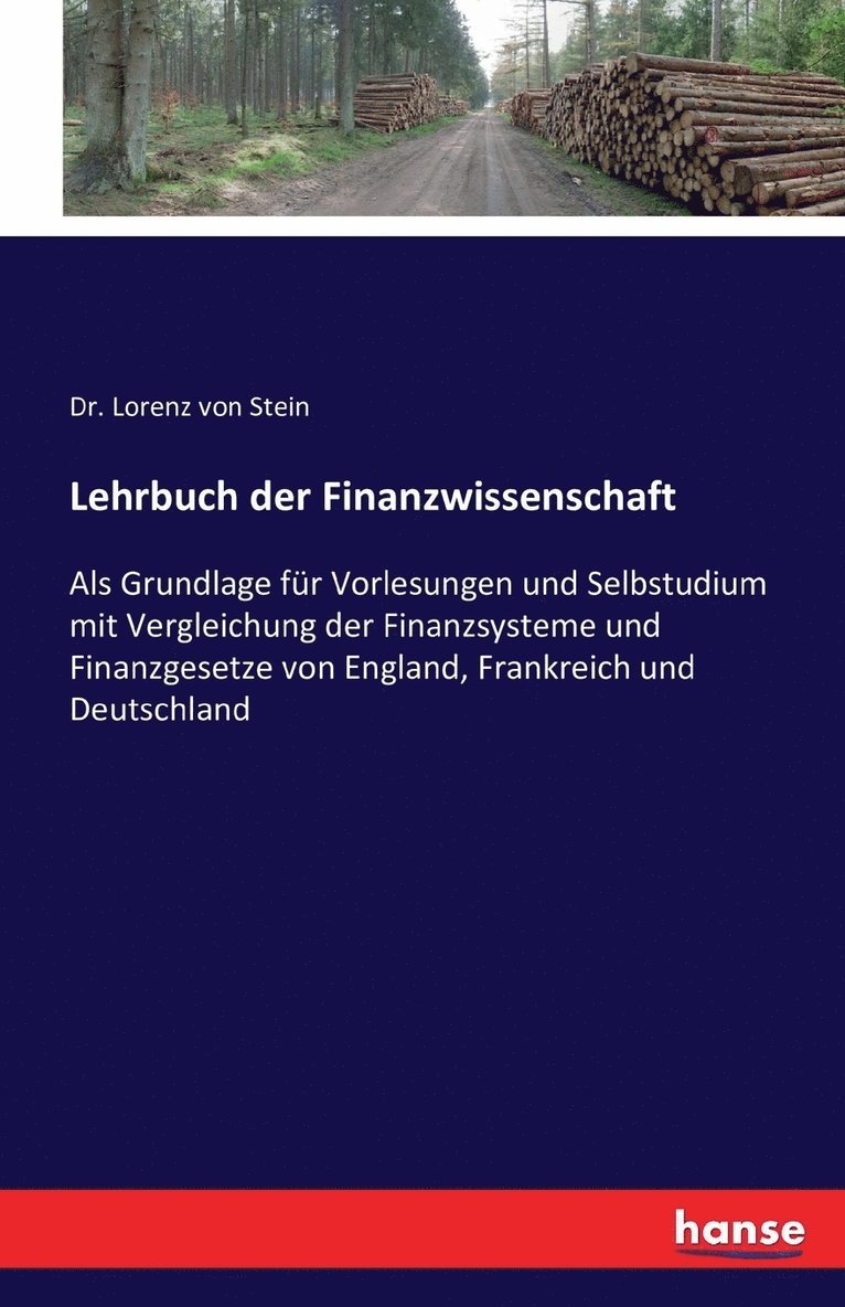 Lehrbuch der Finanzwissenschaft 1