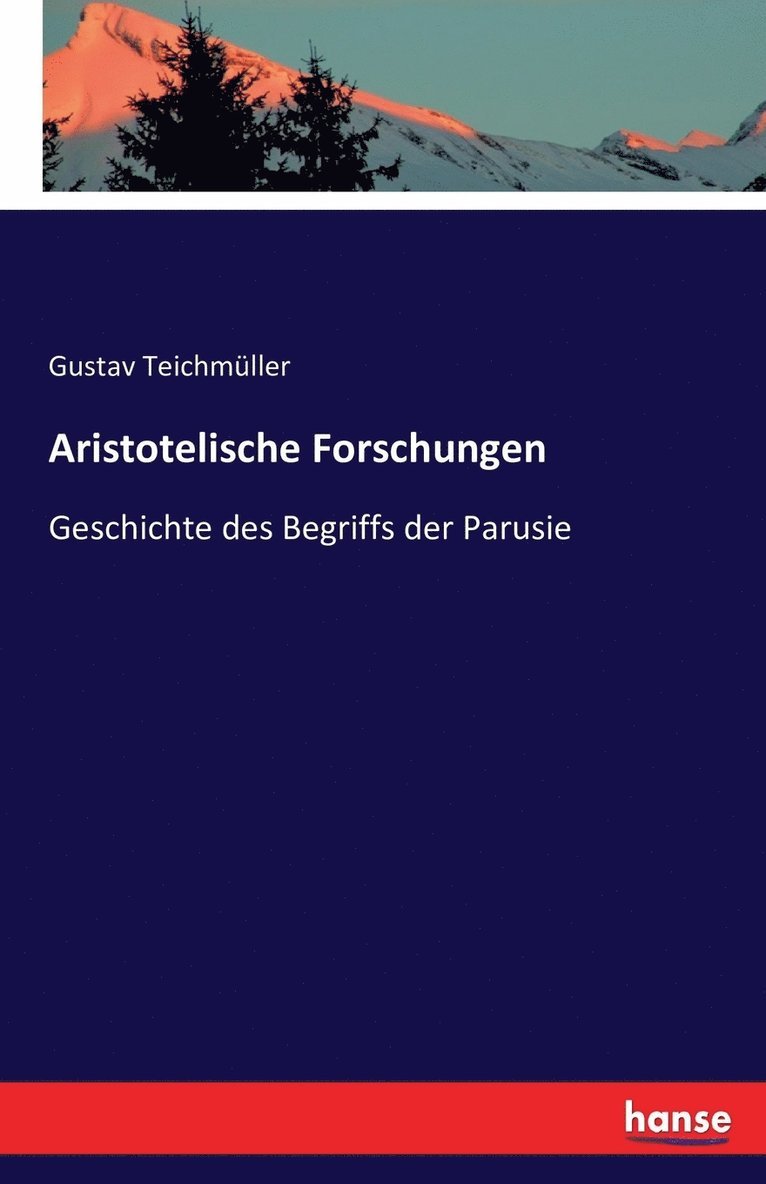 Aristotelische Forschungen 1