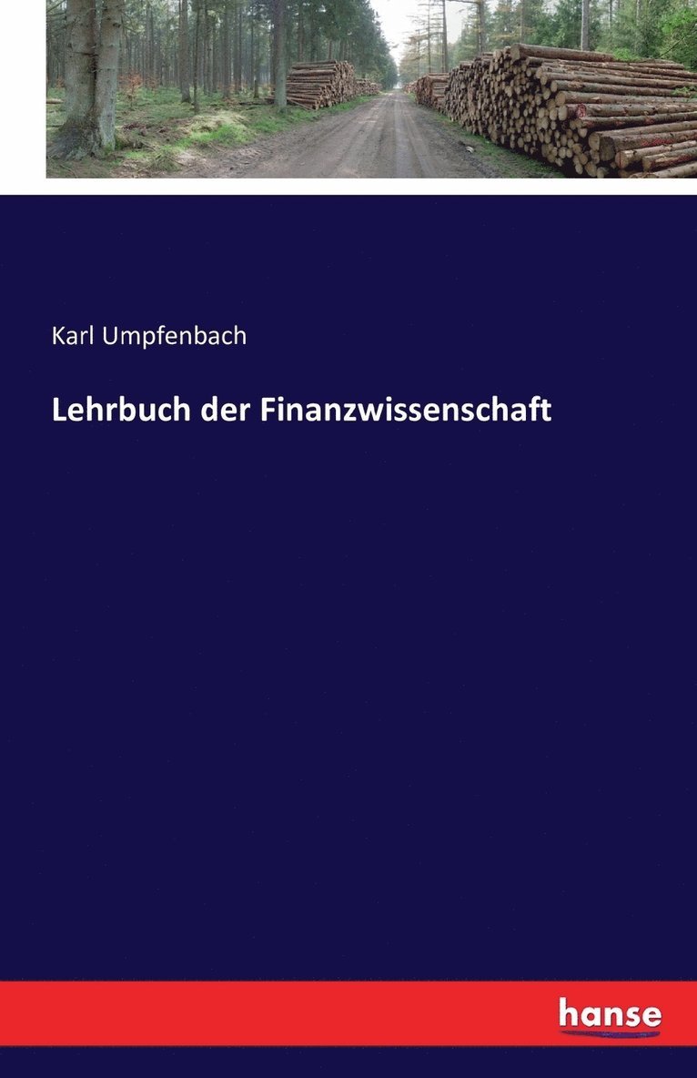 Lehrbuch der Finanzwissenschaft 1