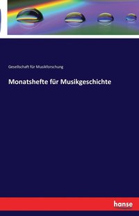 bokomslag Monatshefte für Musikgeschichte