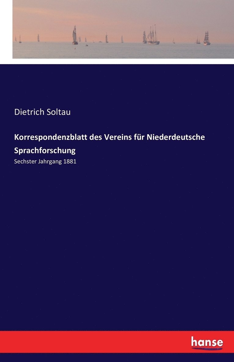 Korrespondenzblatt des Vereins fr Niederdeutsche Sprachforschung 1