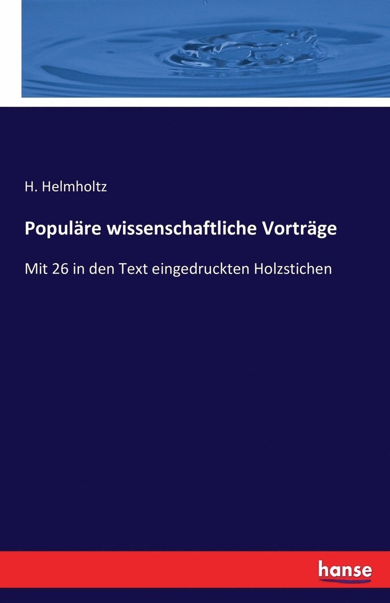 Populare wissenschaftliche Vortrage 1