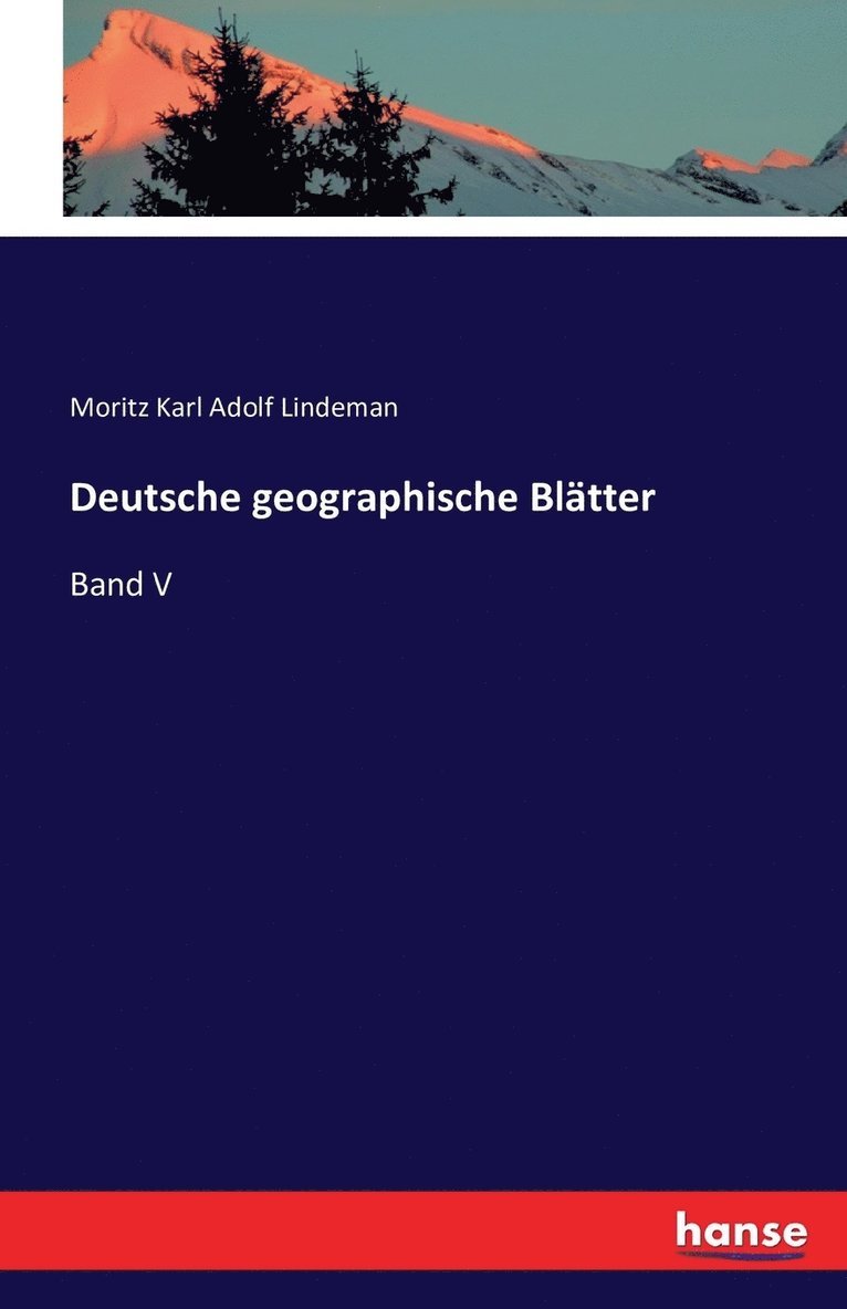 Deutsche geographische Bltter 1