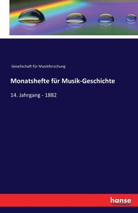 bokomslag Monatshefte fur Musik-Geschichte